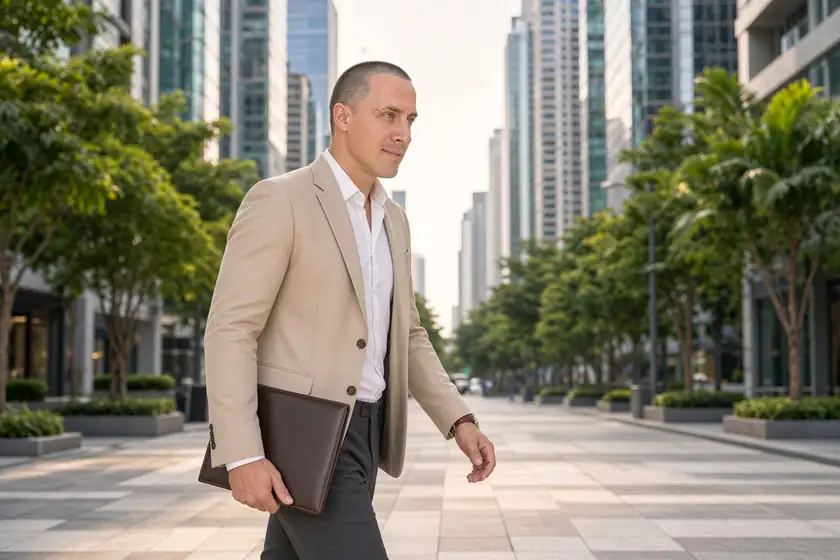 Mike Boldyrev of UnblockPro.Asia on his way to a client meeting in a Bangkok business district